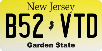 NJ license plate B52VTD