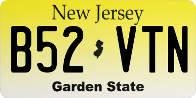 NJ license plate B52VTN
