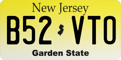 NJ license plate B52VTO
