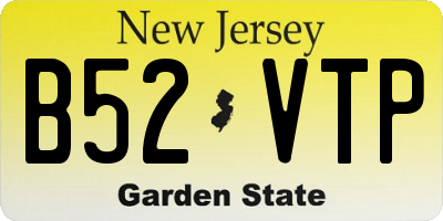 NJ license plate B52VTP