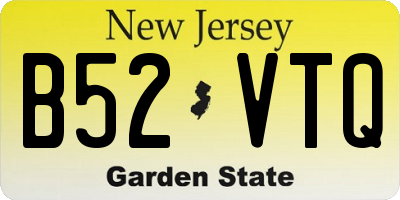 NJ license plate B52VTQ