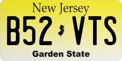 NJ license plate B52VTS