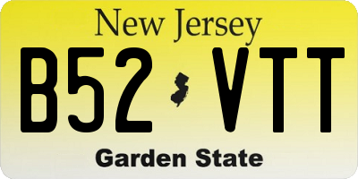 NJ license plate B52VTT