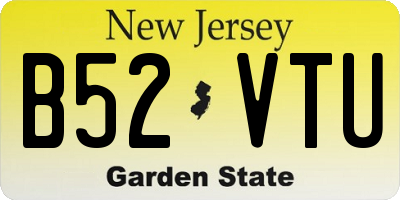 NJ license plate B52VTU