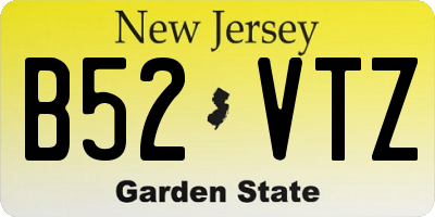 NJ license plate B52VTZ