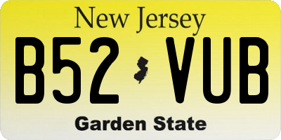 NJ license plate B52VUB