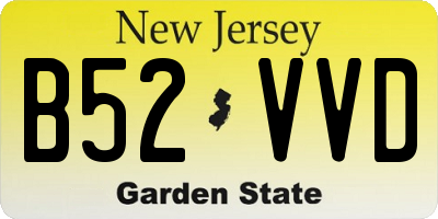NJ license plate B52VVD