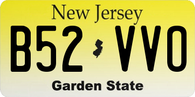 NJ license plate B52VVO