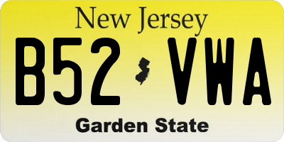 NJ license plate B52VWA