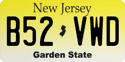 NJ license plate B52VWD