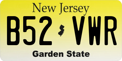 NJ license plate B52VWR