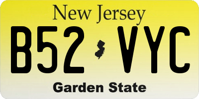 NJ license plate B52VYC