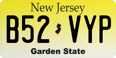 NJ license plate B52VYP