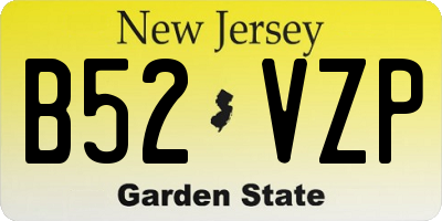 NJ license plate B52VZP