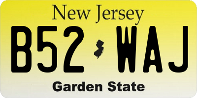 NJ license plate B52WAJ