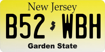 NJ license plate B52WBH