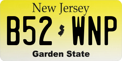 NJ license plate B52WNP