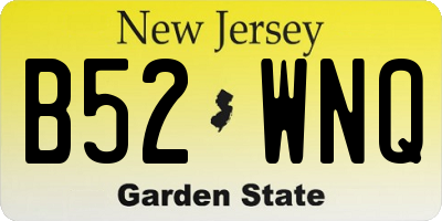 NJ license plate B52WNQ