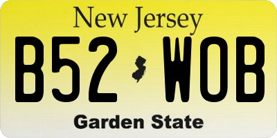 NJ license plate B52WOB