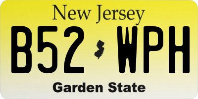 NJ license plate B52WPH