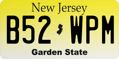 NJ license plate B52WPM