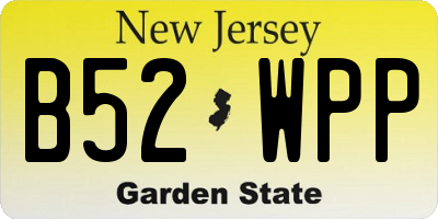 NJ license plate B52WPP
