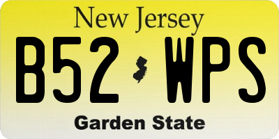 NJ license plate B52WPS