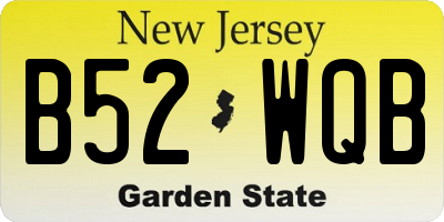 NJ license plate B52WQB