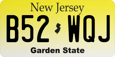 NJ license plate B52WQJ