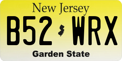 NJ license plate B52WRX
