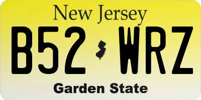 NJ license plate B52WRZ