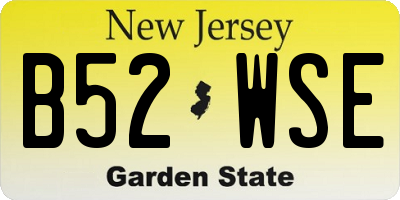 NJ license plate B52WSE