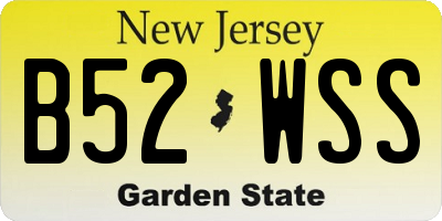 NJ license plate B52WSS