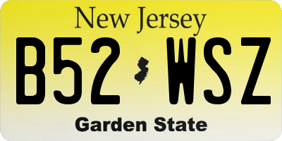 NJ license plate B52WSZ