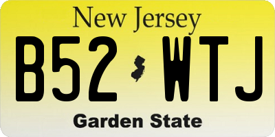 NJ license plate B52WTJ