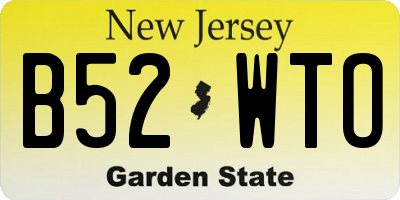 NJ license plate B52WTO