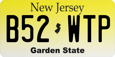 NJ license plate B52WTP