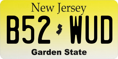 NJ license plate B52WUD