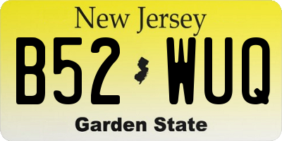 NJ license plate B52WUQ