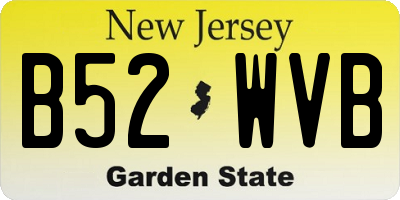 NJ license plate B52WVB