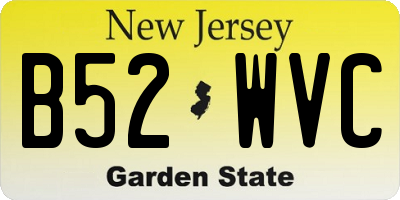 NJ license plate B52WVC