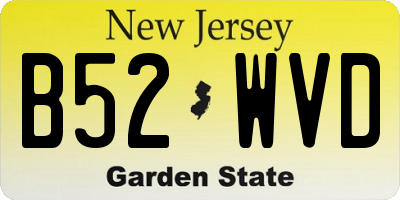 NJ license plate B52WVD