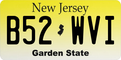 NJ license plate B52WVI