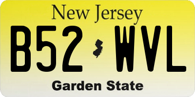 NJ license plate B52WVL