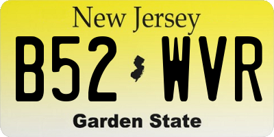 NJ license plate B52WVR