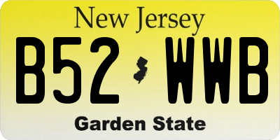 NJ license plate B52WWB