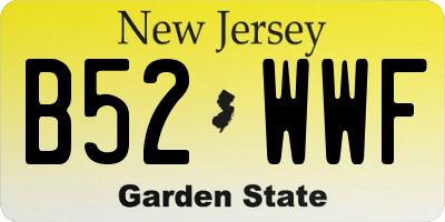 NJ license plate B52WWF