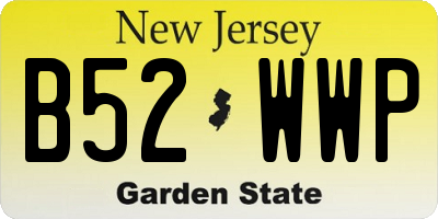 NJ license plate B52WWP