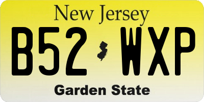 NJ license plate B52WXP