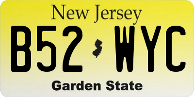NJ license plate B52WYC
